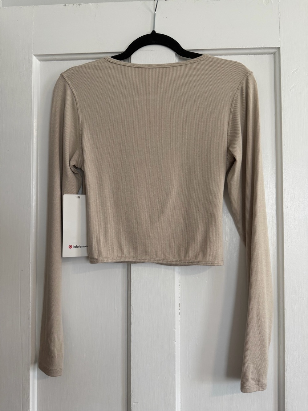 Lululemon Wrap Front Ribbed Long-Sleeve Wrap Size 8 - Picture 4 of 12